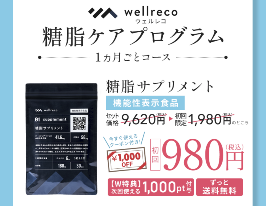 wellreco糖脂サプリは痩せる?口コミから見る期待値